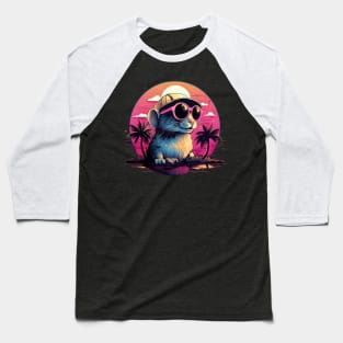 Retro Wave Gerbil Baseball T-Shirt